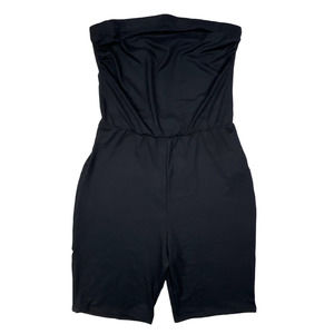 Love Cameron Juniors Large Black Strapless Romper Shorts One Piece Summer Casual